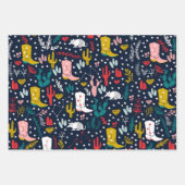 Schattige Western cowgirl inpakpapier (Voorkant 3)