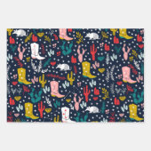 Schattige Western cowgirl inpakpapier (Voorkant 2)