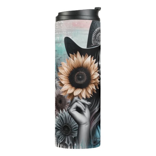 Schattige Western Cowgirl Thermosbeker (Gedraaid links)