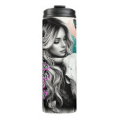 Schattige Western Cowgirl Thermosbeker (Voorkant)