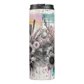 Schattige Western Cowgirl Thermosbeker (Achterkant)