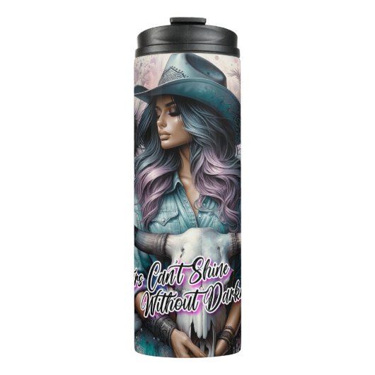 Schattige Western Cowgirl Thermosbeker (Voorkant)