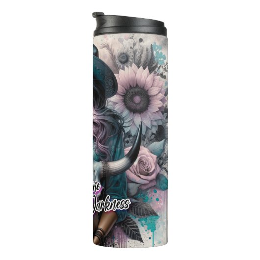 Schattige Western Cowgirl Thermosbeker (Geroteerd rechts)