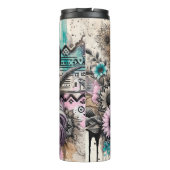 Schattige Western Cowgirl Thermosbeker (Achterkant)