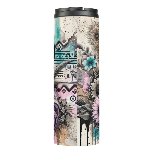 Schattige Western Cowgirl Thermosbeker (Achterkant)