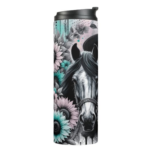 Schattige Western Cowgirl Thermosbeker (Gedraaid links)