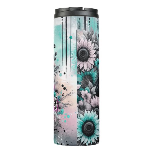 Schattige Western Cowgirl Thermosbeker (Achterkant)