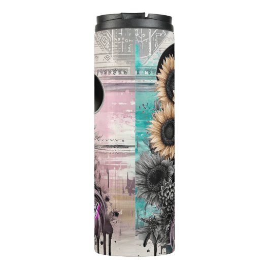 Schattige Western Cowgirl Thermosbeker (Achterkant)