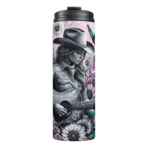 Schattige Western Cowgirl Thermosbeker