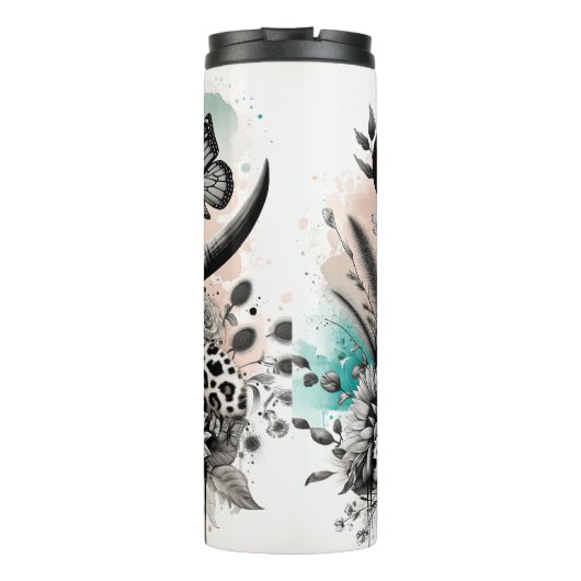 Schattige Western Cowgirl Thermosbeker (Achterkant)