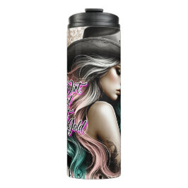 Schattige Western Cowgirl Thermosbeker