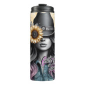 Schattige Western Cowgirl Thermosbeker (Voorkant)