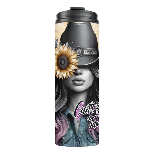 Schattige Western Cowgirl Thermosbeker (Voorkant)