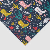 Schattige Western Cowgirl Tissue Paper Tissuepapier (Detail)