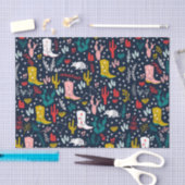 Schattige Western Cowgirl Tissue Paper Tissuepapier (Craft)