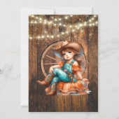 Schattige Western Cowgirl Verjaardagsfeest Kaart (Achterkant)