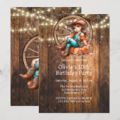 Schattige Western Cowgirl Verjaardagsfeest Kaart (Voorkant / Achterkant)