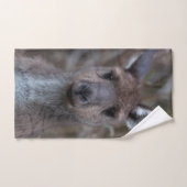 Schattige Western Grijs Kangoeroe Australië Handdoek (Handdoek)