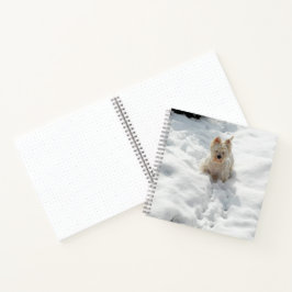 Schattige Westie-hond in de sneeuw 8x8 Bullet Jour Notitieboek