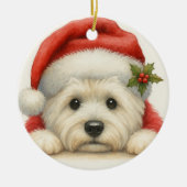 Schattige Westie Keramisch Ornament (Voorkant)