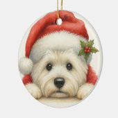 Schattige Westie Keramisch Ornament (Links)