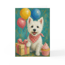 Schattige Westie-verjaardagskaart | West Highland 