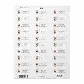Schattige Westie Witte Terrier Hond Krans Etiket (Full Sheet)