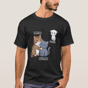 Schattige wetenschap katten Proton Neutron Elektro T-shirt