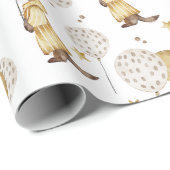 Schattige Wezel Gekleed in Geel, Ballonnen Cadeaupapier (Rol Hoek)