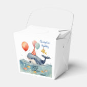 Schattige Whale Boy's Birthday Dank u Bedankdoosjes (Voorkant Zijde)