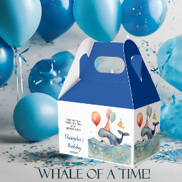 Schattige Whale Boy's Verjaardagsfeest Bedankdoosjes