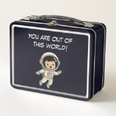 Schattige Whimsical Astronaut Schattige Ruimteverk (Voorkant)