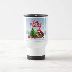Schattige/whimsical baby kerst dino reisbeker