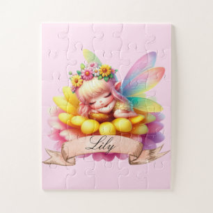 Schattige Whimsical Bloemige Zoete Dromen Slaapfee Legpuzzel