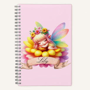 Schattige Whimsical Bloemige Zoete Dromen Slaapfee Notitieboek