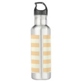 Schattige whimsical Cat op Stripes-Personalized Waterfles (Achterkant)