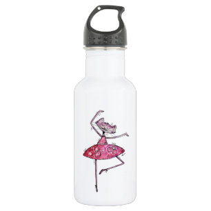 Schattige Whimsical Dansende Kat Waterfles