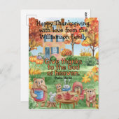 Schattige Whimsical Dieren Bedanken Zich Bijbel Ki Briefkaart (Voorkant / Achterkant)