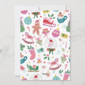 Schattige Whimsical Doodles Kerstmis Feestdagenkaart (Achterkant)