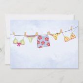 Schattige Whimsical Fun Zwembad Feest Zomer Strand Kaart (Achterkant)