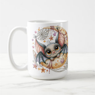 SCHATTIGE WHIMSICAL HALLOWEEN VLEERMUIS & HALVE MA KOFFIEMOK