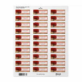 Schattige Whimsical Hart Blad Boom Rood Roze Stipp Etiket (Full Sheet)