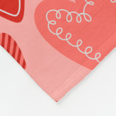 Schattige Whimsical Hartjes  Fleece Deken (Hoek)