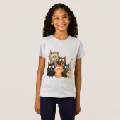 Schattige Whimsical Katjes T-shirt (Voorkant volledig)