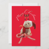 Schattige  Whimsical Kerst Teddybeer Bericht  Feestdagenkaart (Voorkant)