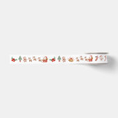 Schattige Whimsical Kerstman Sneeuwman Rendier  Grosgrain Lint (Voorkant)