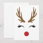 Schattige Whimsical Kerstmis Rendieren Slay Feestdagenkaart (Voorkant / Achterkant)