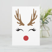 Schattige Whimsical Kerstmis  Rendieren Slay Feestdagenkaart (Staand voorkant)