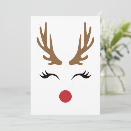 Schattige Whimsical Kerstmis  Rendieren Slay Feestdagenkaart