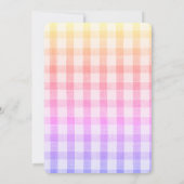 Schattige Whimsical Kip Plaid Baby Shower  Kaart (Achterkant)